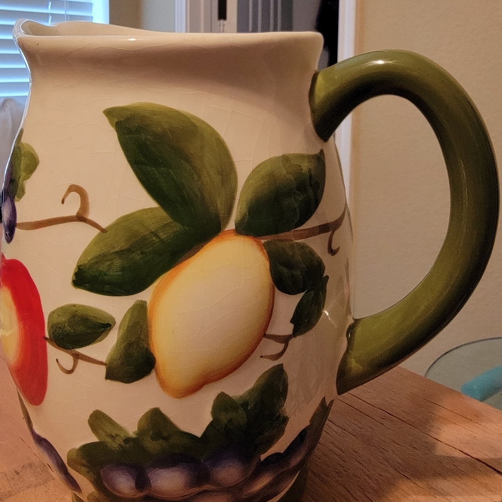 Hand painted pitcher